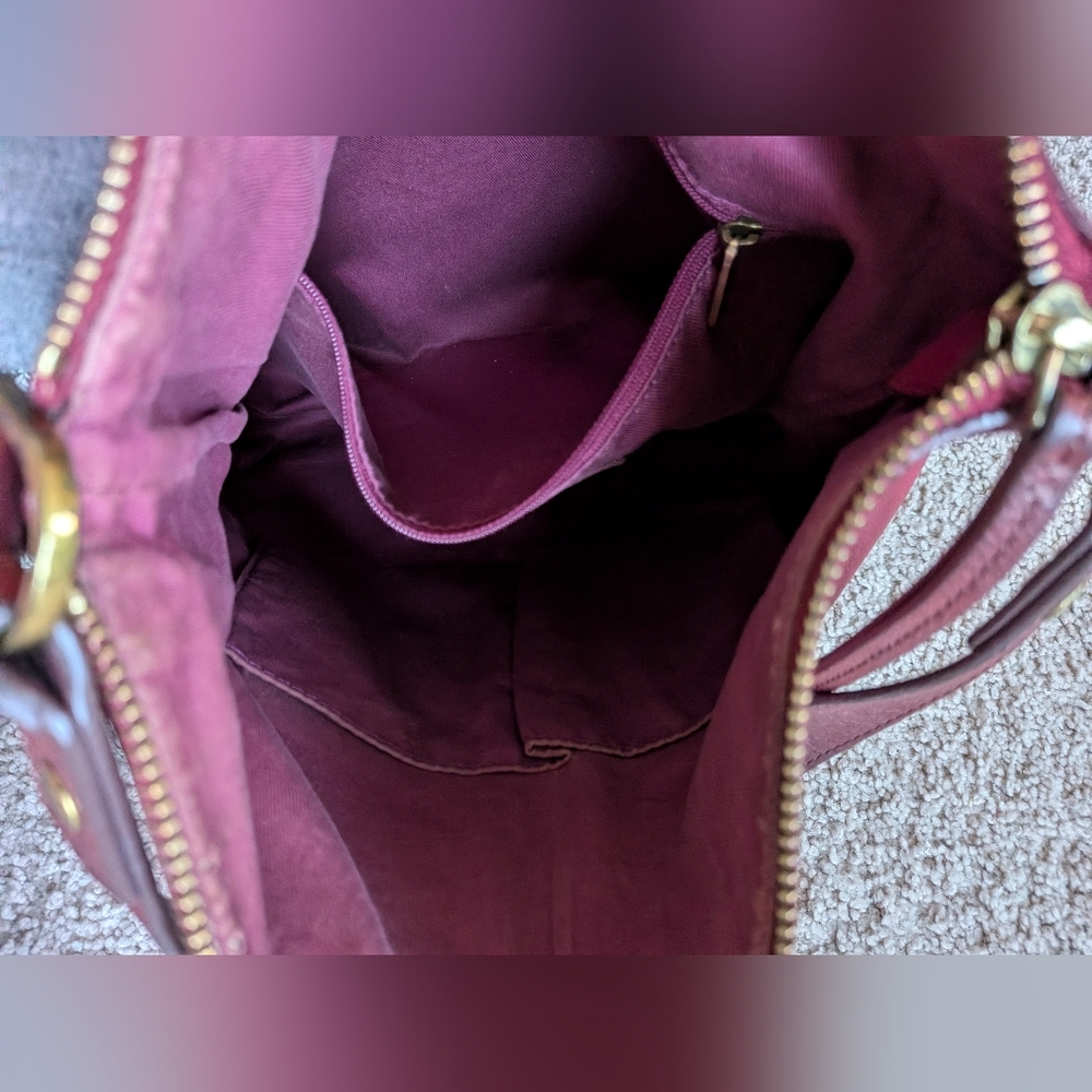 Fossil dark Pink Leather Shoulder Bag - Picture 8 of 14